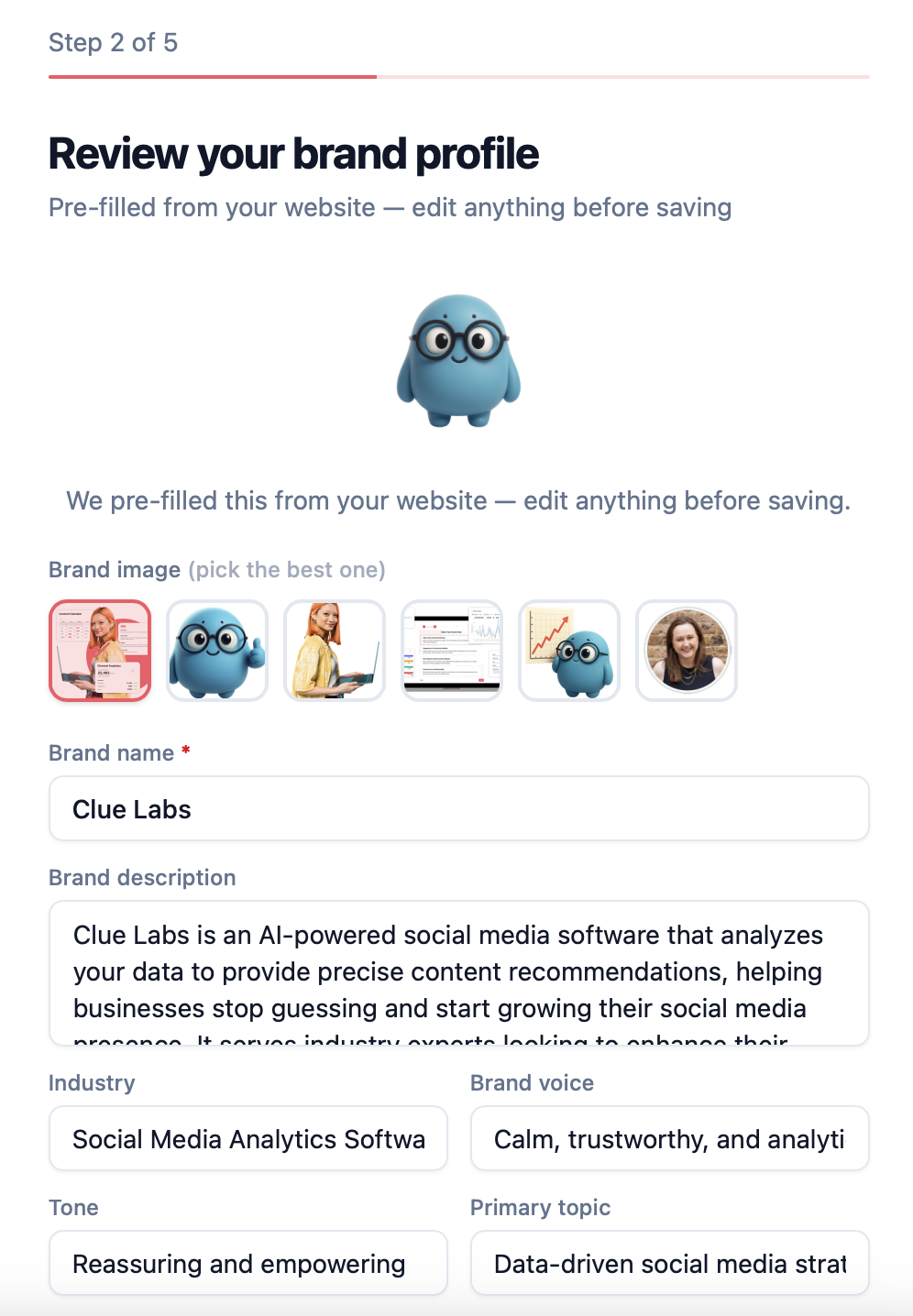 approve your brand settings